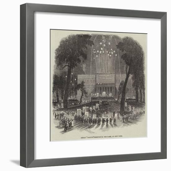 Great Native Meeting in the Park, at New York-null-Framed Giclee Print