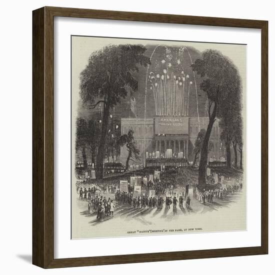 Great Native Meeting in the Park, at New York--Framed Giclee Print