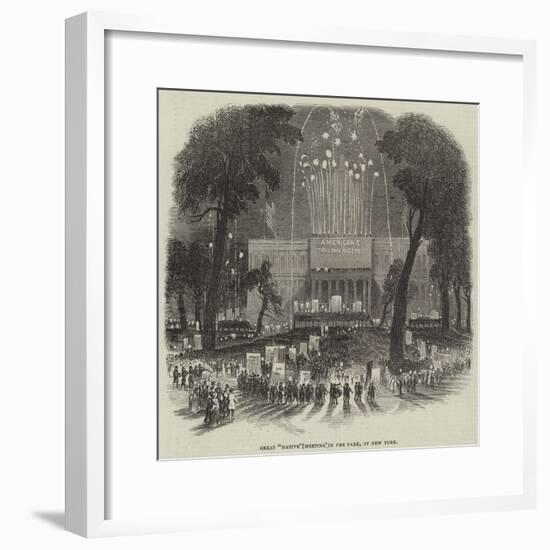 Great Native Meeting in the Park, at New York-null-Framed Giclee Print