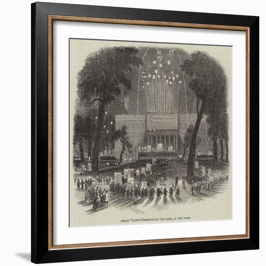 Great Native Meeting in the Park, at New York-null-Framed Giclee Print