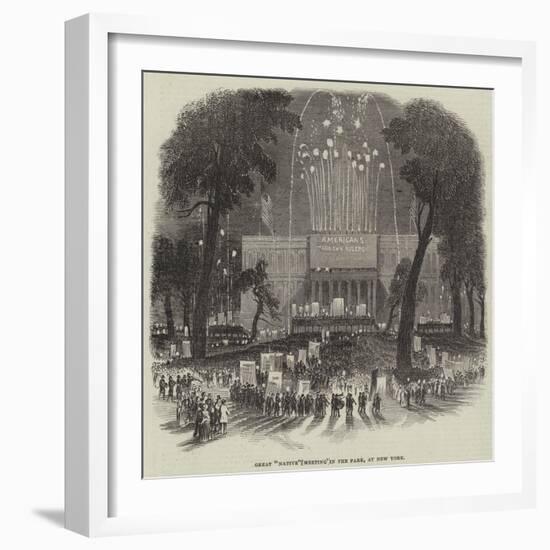 Great Native Meeting in the Park, at New York-null-Framed Giclee Print