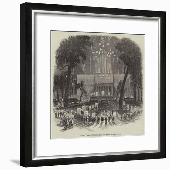 Great Native Meeting in the Park, at New York-null-Framed Giclee Print