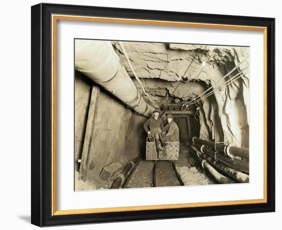 Great Northern - Cascade Tunnel Construction, 1928-Lee Pickett-Framed Giclee Print