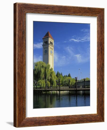 Great Northern Clock Tower, Riverfront Park, Spokane, Washington, USA-Charles Gurche-Framed Photographic Print