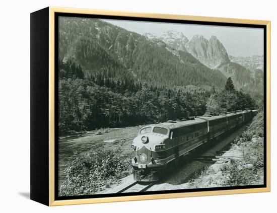 Great Northern on the Skykomish, Circa 1955-null-Framed Premier Image Canvas