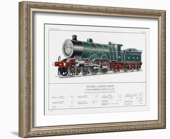 Great Northern Railway Express Loco No 251-W.j. Stokoe-Framed Art Print