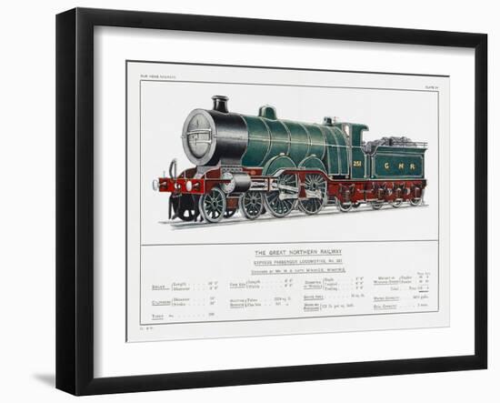 Great Northern Railway Express Loco No 251-W.j. Stokoe-Framed Art Print