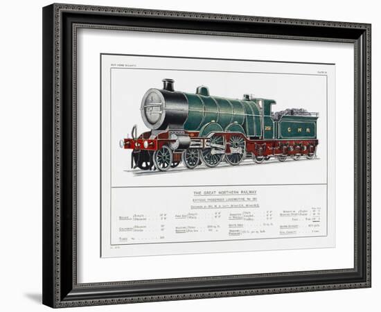 Great Northern Railway Express Loco No 251-W.j. Stokoe-Framed Art Print