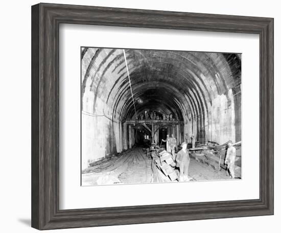 Great Northern Tunnel Under Seattle, Jan. 25, 1904-Asahel Curtis-Framed Giclee Print