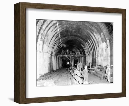 Great Northern Tunnel Under Seattle, Jan. 25, 1904-Asahel Curtis-Framed Giclee Print