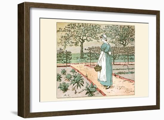 Great Panjandrum Himself; a Girl Goes into the Garden to Cut a Cabbage Leaf to Make an Apple Pie-Randolph Caldecott-Framed Art Print