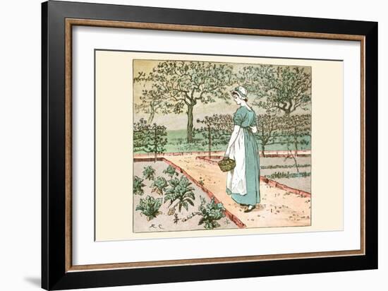 Great Panjandrum Himself; a Girl Goes into the Garden to Cut a Cabbage Leaf to Make an Apple Pie-Randolph Caldecott-Framed Art Print