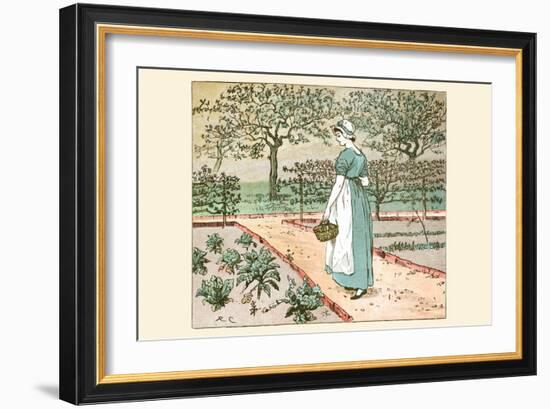 Great Panjandrum Himself; a Girl Goes into the Garden to Cut a Cabbage Leaf to Make an Apple Pie-Randolph Caldecott-Framed Art Print