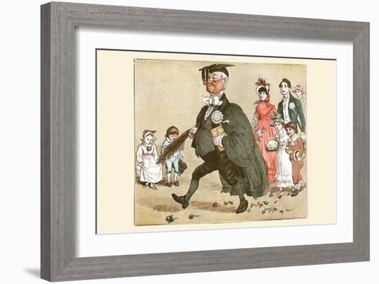 Great Panjandrum Professor with Latin Grammar in Hand-Randolph Caldecott-Framed Art Print