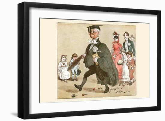 Great Panjandrum Professor with Latin Grammar in Hand-Randolph Caldecott-Framed Art Print