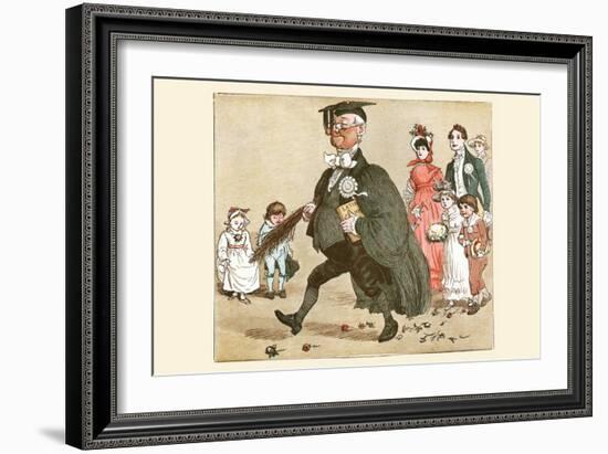 Great Panjandrum Professor with Latin Grammar in Hand-Randolph Caldecott-Framed Art Print