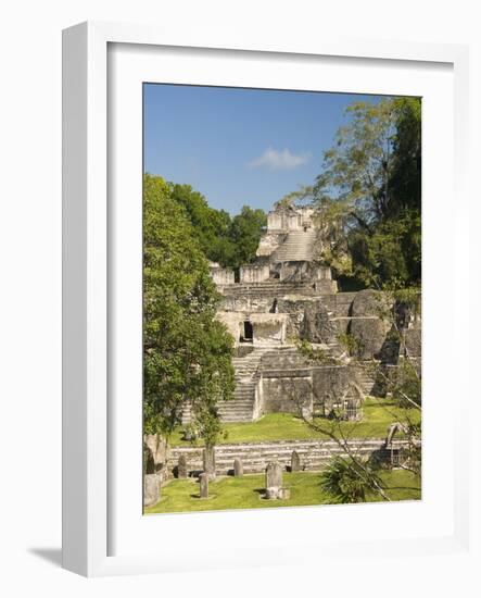 Great Plaza, North Acropolis, Tikal, UNESCO World Heritage Site, Tikal National Park, Guatemala-null-Framed Photographic Print