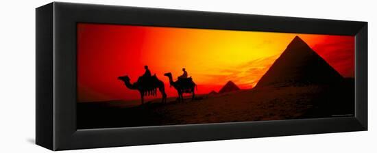 Great Pyramids of Giza at Sunset, Egypt-Bill Bachmann-Framed Premier Image Canvas