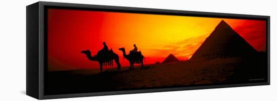 Great Pyramids of Giza at Sunset, Egypt-Bill Bachmann-Framed Premier Image Canvas