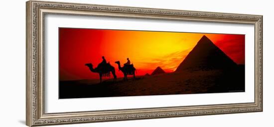 Great Pyramids of Giza at Sunset, Egypt-Bill Bachmann-Framed Photographic Print