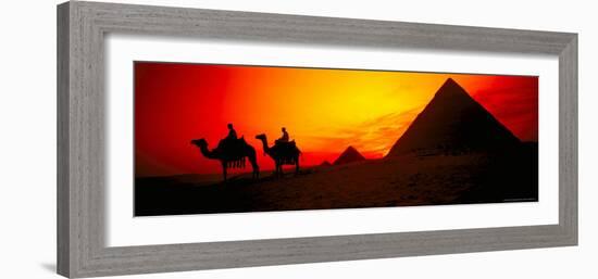 Great Pyramids of Giza at Sunset, Egypt-Bill Bachmann-Framed Photographic Print