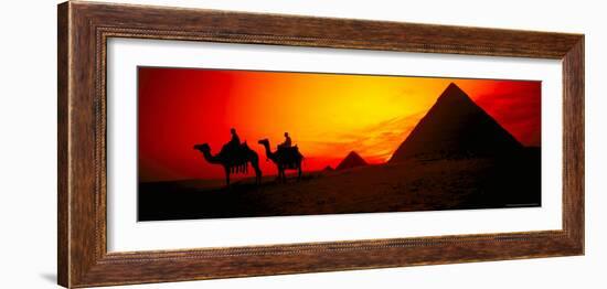 Great Pyramids of Giza at Sunset, Egypt-Bill Bachmann-Framed Photographic Print