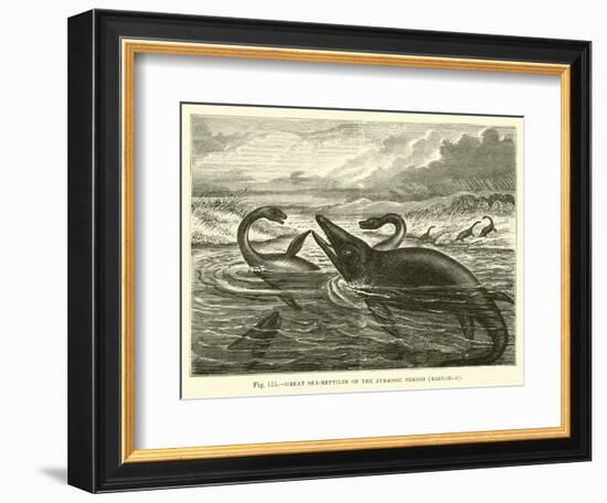 Great Sea-Reptiles of the Jurassic Period, Restored-null-Framed Giclee Print