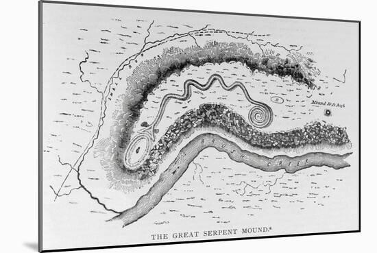 Great Serpent Mound, Locust Grove, Ohio, Narrative and Critical History of America-null-Mounted Giclee Print