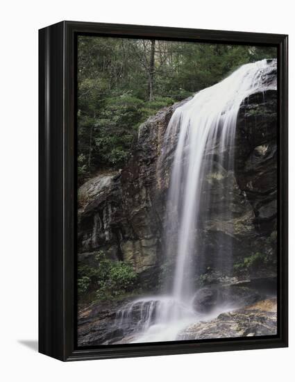 Great Smoky Mountains, a Waterfall Flows from the Forest-Christopher Talbot Frank-Framed Premier Image Canvas