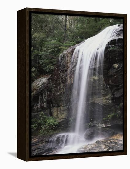 Great Smoky Mountains, a Waterfall Flows from the Forest-Christopher Talbot Frank-Framed Premier Image Canvas