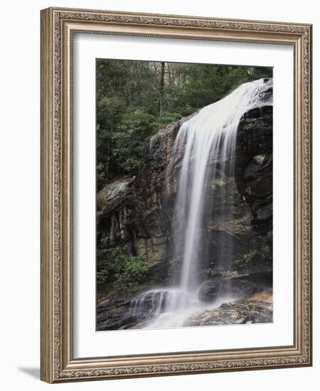 Great Smoky Mountains, a Waterfall Flows from the Forest-Christopher Talbot Frank-Framed Photographic Print