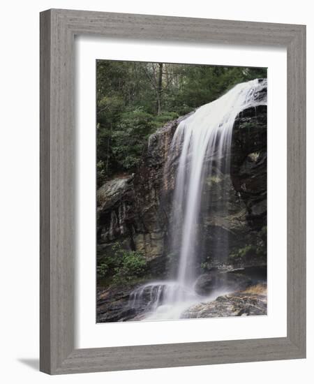 Great Smoky Mountains, a Waterfall Flows from the Forest-Christopher Talbot Frank-Framed Photographic Print