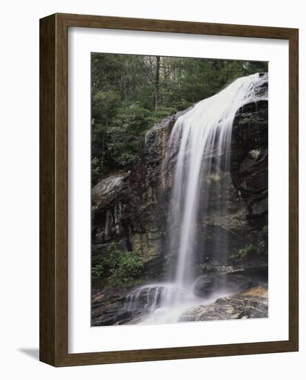 Great Smoky Mountains, a Waterfall Flows from the Forest-Christopher Talbot Frank-Framed Photographic Print