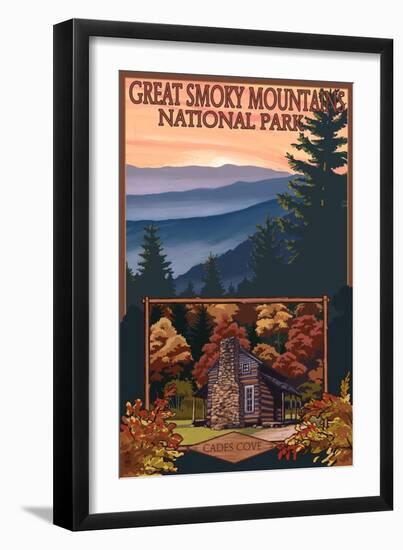Great Smoky Mountains - Cades Cove, c.2009-Lantern Press-Framed Art Print