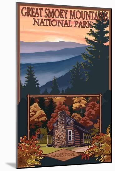 Great Smoky Mountains - Cades Cove, c.2009-Lantern Press-Mounted Art Print