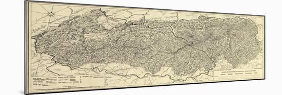 Great Smoky Mountains National Park - Panoramic Map-Lantern Press-Mounted Art Print