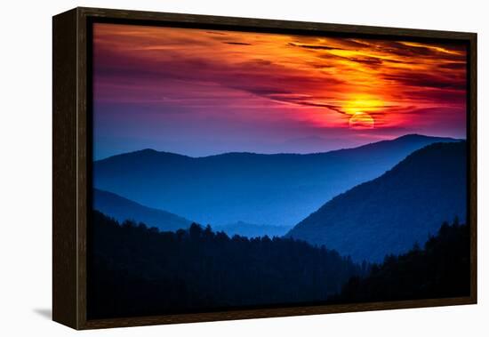 Great Smoky Mountains National Park Scenic Sunset Landscape Vacation Getaway Destination - Gatlinbu-Weidman Photography-Framed Premier Image Canvas