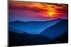 Great Smoky Mountains National Park Scenic Sunset Landscape Vacation Getaway Destination - Gatlinbu-Weidman Photography-Mounted Photographic Print