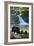 Great Smoky Mountains, North Carolina - Falls-Lantern Press-Framed Art Print