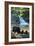 Great Smoky Mountains, North Carolina - Falls-Lantern Press-Framed Art Print