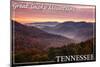 Great Smoky Mountains, Tennessee - Sunset-Lantern Press-Mounted Art Print