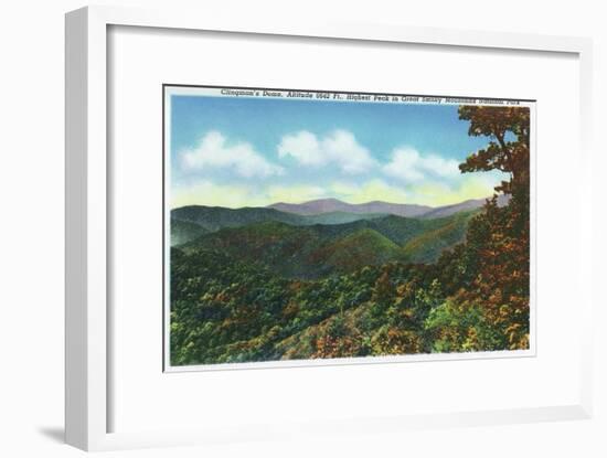 Great Smoky Mts. Nat'l Park, Tn - Clingman's Dome View, c.1940-Lantern Press-Framed Art Print