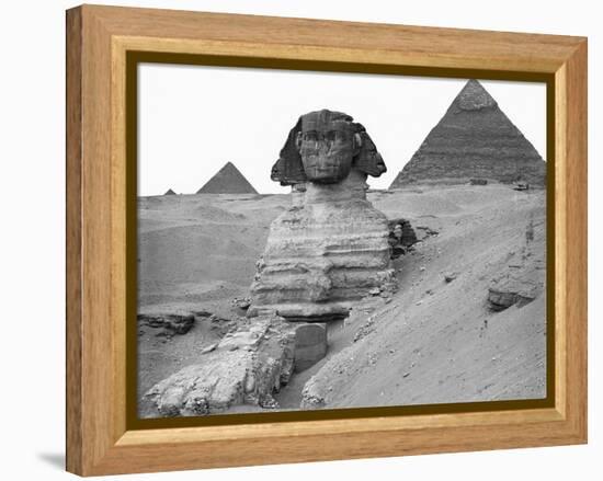 Great Sphinx and Pyramids at Giza-Bettmann-Framed Premier Image Canvas