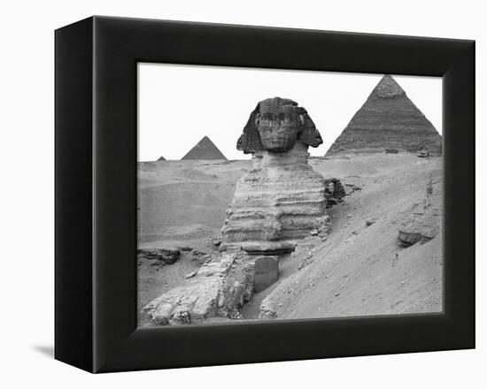 Great Sphinx and Pyramids at Giza-Bettmann-Framed Premier Image Canvas