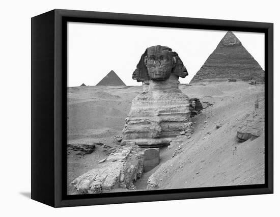 Great Sphinx and Pyramids at Giza-Bettmann-Framed Premier Image Canvas