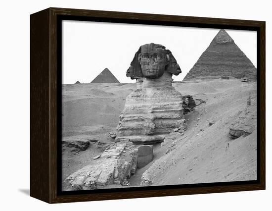 Great Sphinx and Pyramids at Giza-Bettmann-Framed Premier Image Canvas