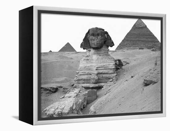 Great Sphinx and Pyramids at Giza-Bettmann-Framed Premier Image Canvas