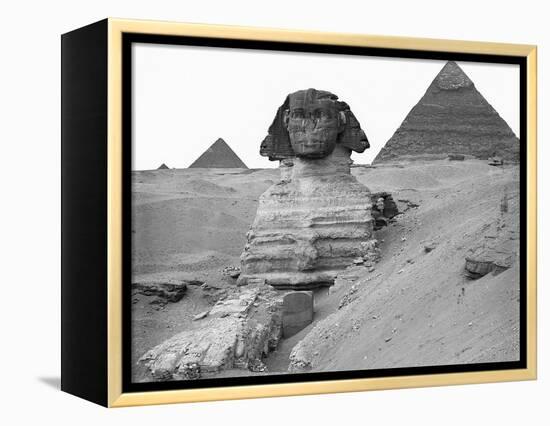 Great Sphinx and Pyramids at Giza-Bettmann-Framed Premier Image Canvas