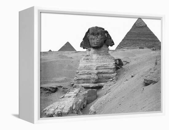 Great Sphinx and Pyramids at Giza-Bettmann-Framed Premier Image Canvas