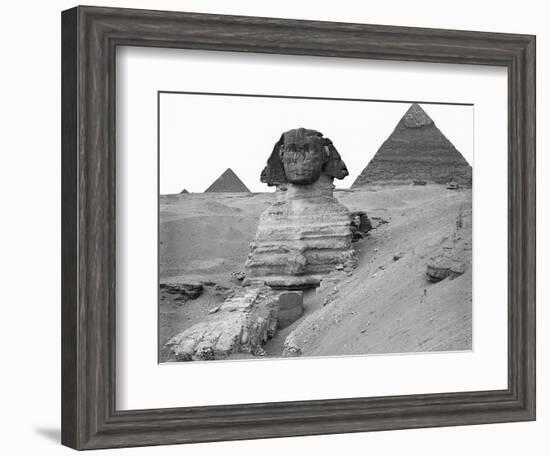 Great Sphinx and Pyramids at Giza-Bettmann-Framed Photographic Print